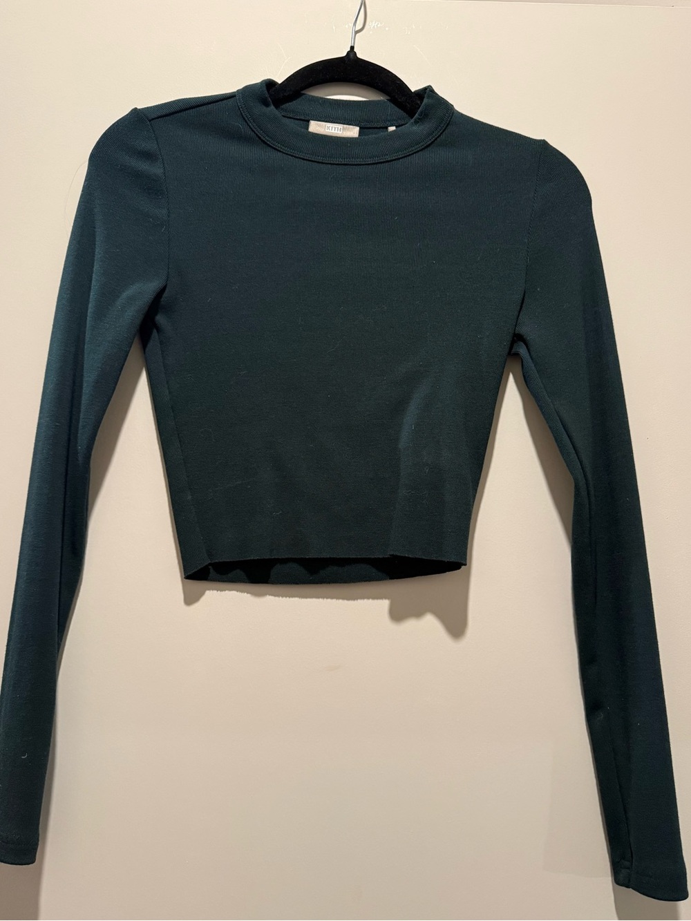 Kith Deep Teal Long Sleeve Cropped Top
